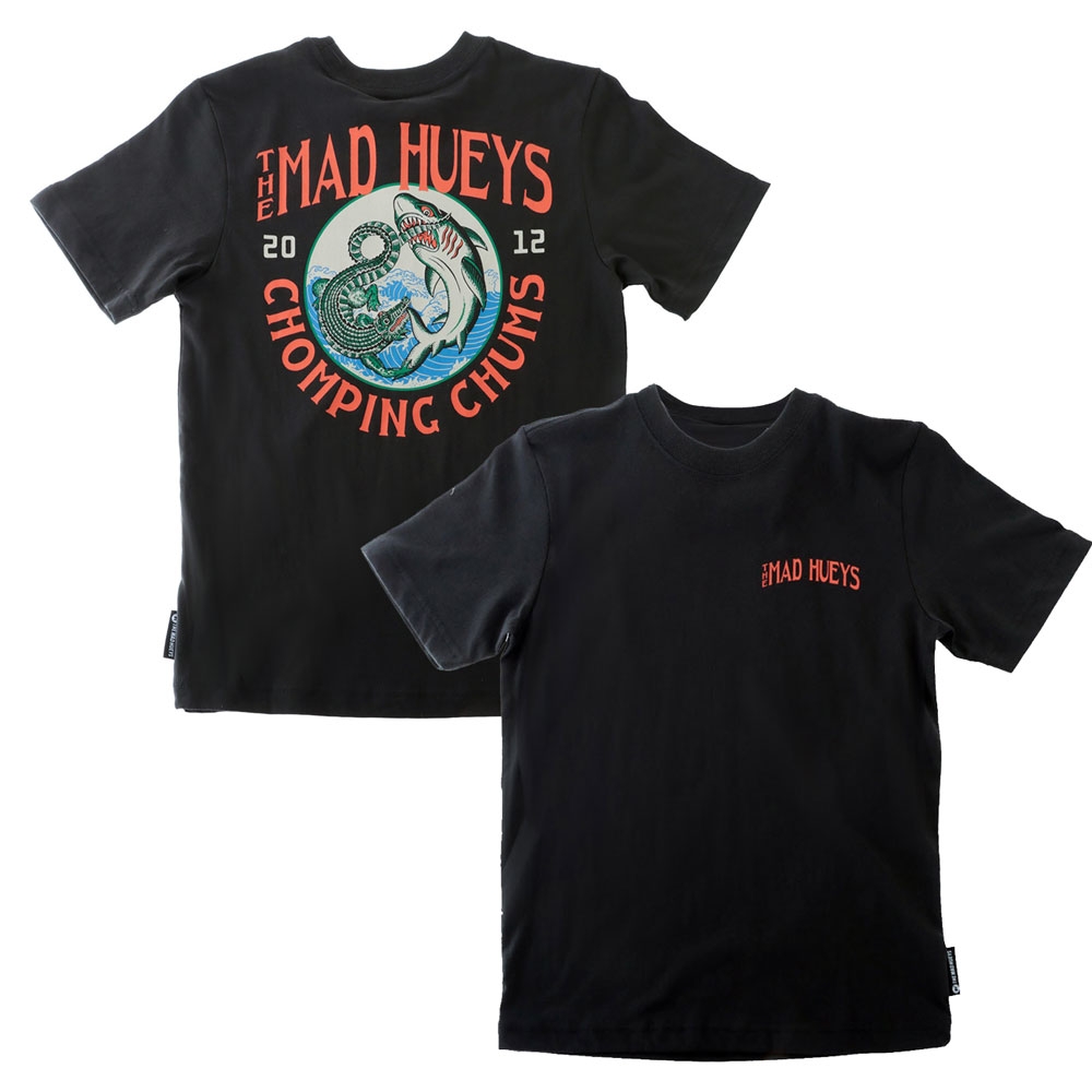 The Mad Hueys Chomping Chums Kids T-Shirt Vintage Black 10