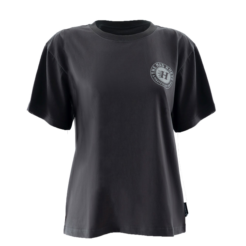 The Mad Hueys Star Pirates Life Womens T-Shirt Charcoal L