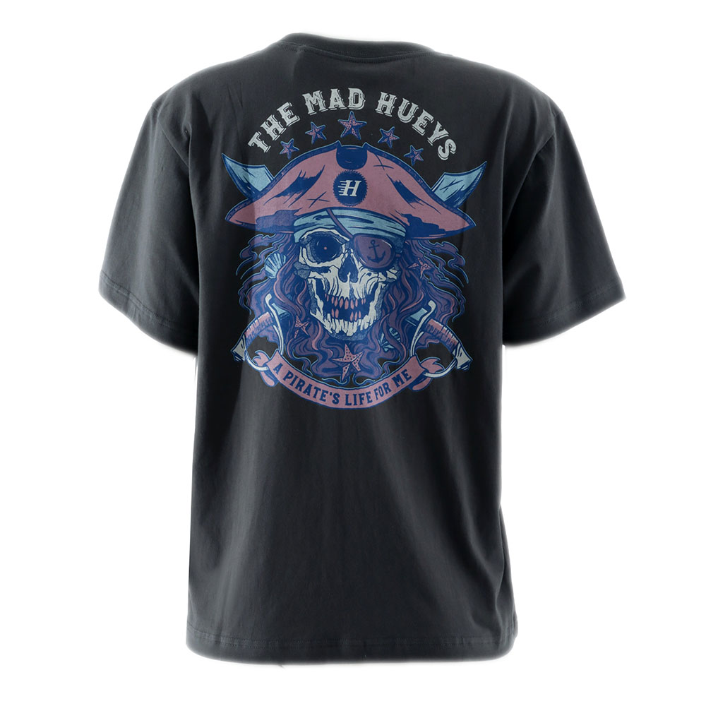 The Mad Hueys Star Pirates Life Womens T-Shirt Charcoal L
