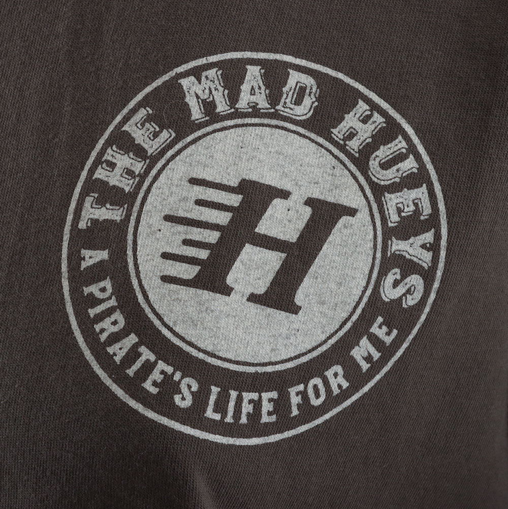 The Mad Hueys Star Pirates Life Womens T-Shirt Charcoal L