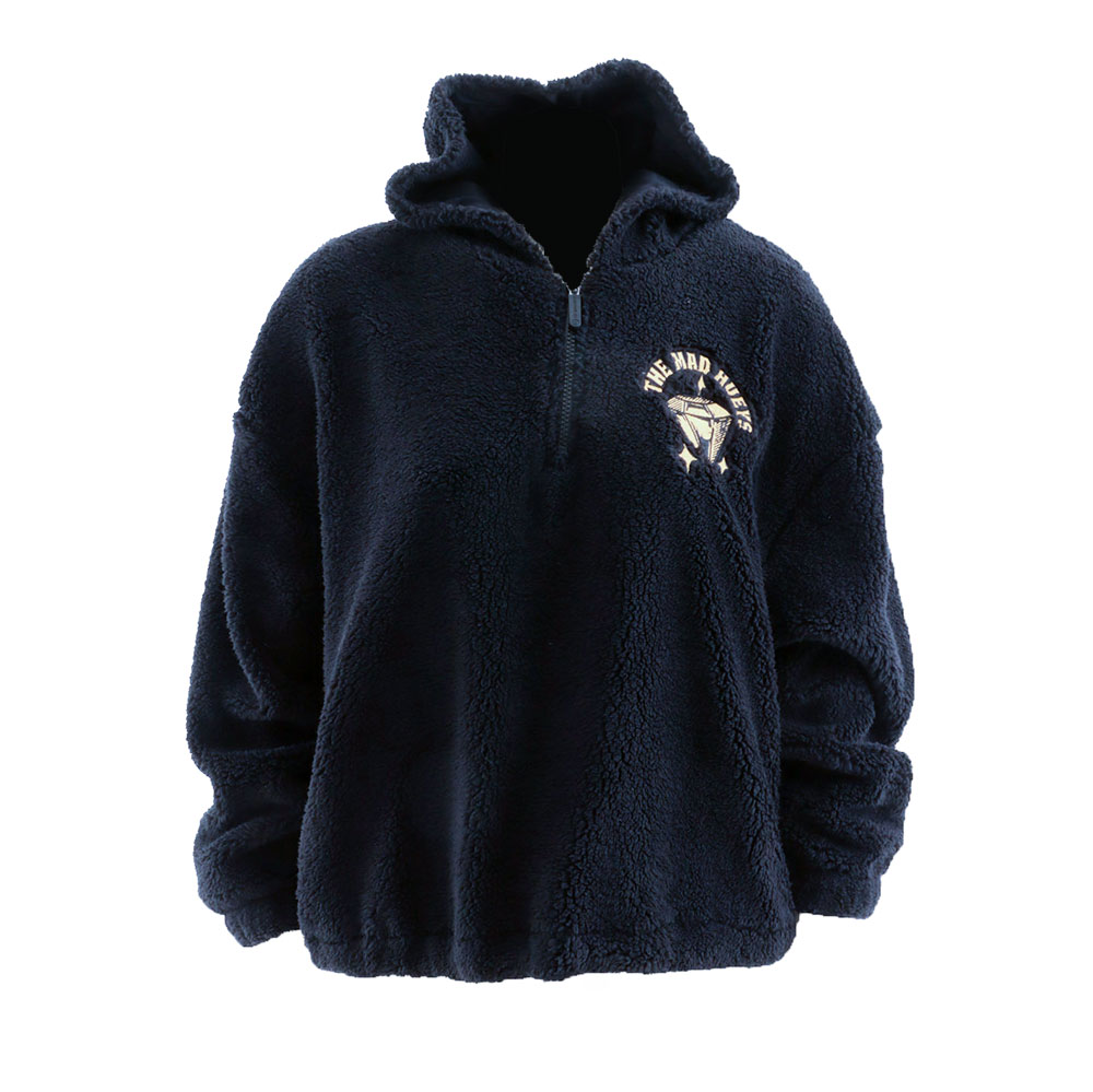 The Mad Hueys Close To The Chest Women's Quarter Zip Hoodie Black L