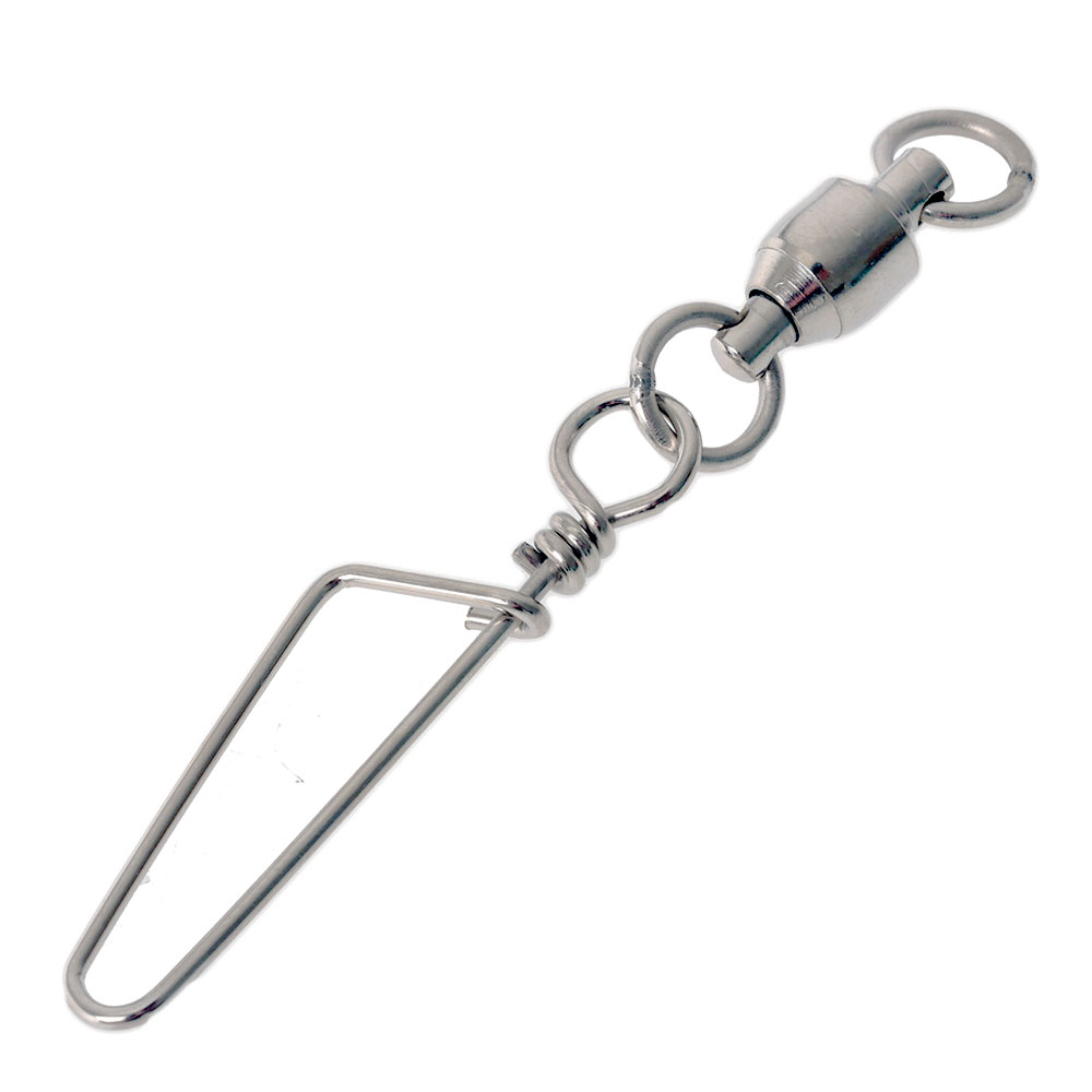 ManTackle Ball Bearing Swivel with Coastlock Snap #8 100kg Qty 10