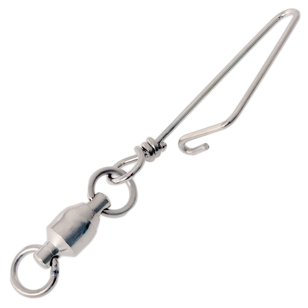 ManTackle Ball Bearing Swivel with Coastlock Snap #8 100kg Qty 10
