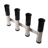 Rod Holder with Pipe Sleeve - Holds 4 Rods Thumbnail Rod Holder with Pipe Sleeve - Holds 4 Rods