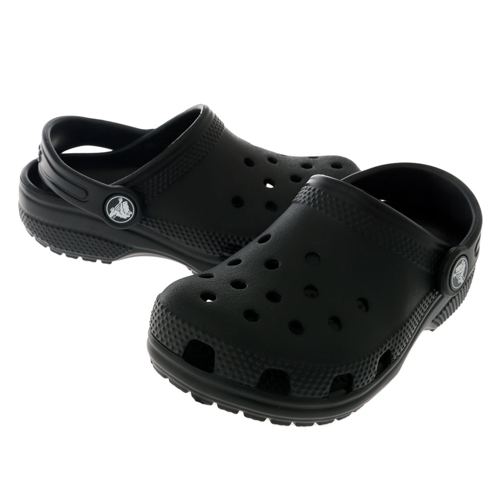 Crocs Classic Toddler Easy Slip-On Clogs Black C8