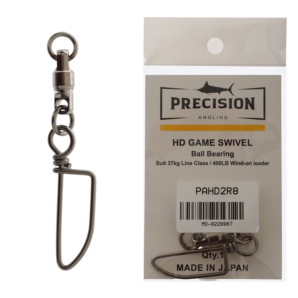 Precision Angling Heavy Duty Ball Bearing Swivel with Clip Size 8 37kg 400lb