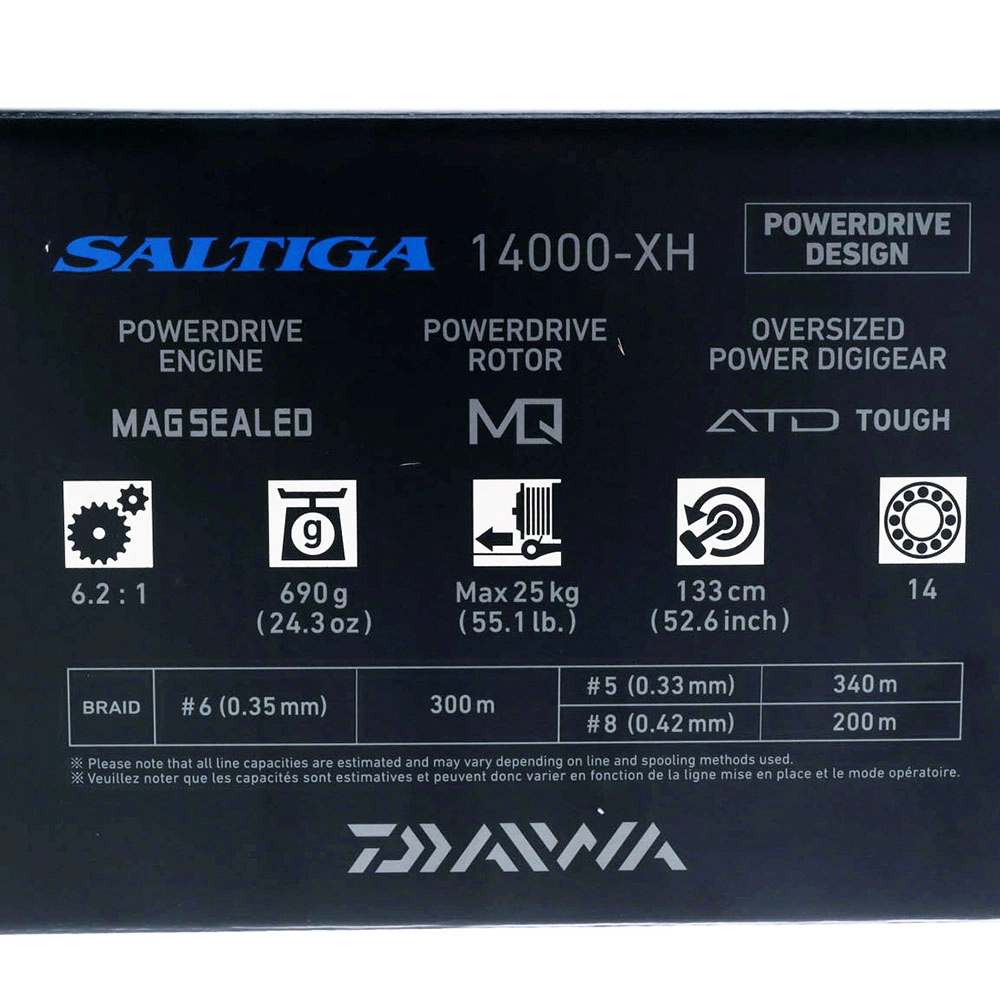 Daiwa 25 Saltiga G 14000-XH Spinning Reel Daiwa 25 Saltiga G 14000-XH Spinning Reel