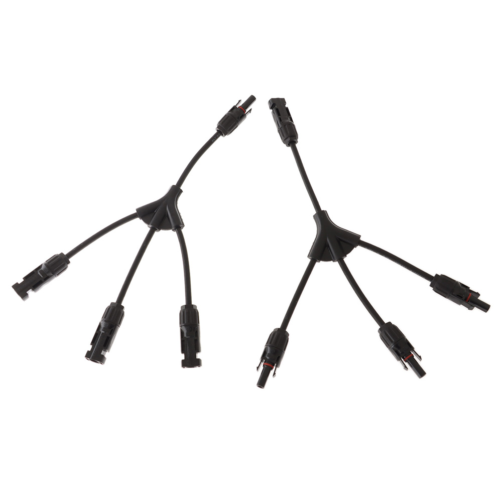 Solar Power PV Y-Branch Solar Panel Connector 2-In 1-Out 1 30A Pair