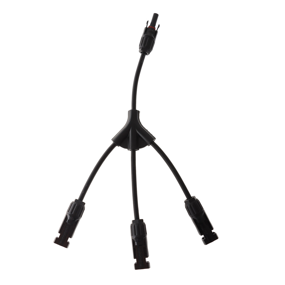 Solar Power PV Y-Branch Solar Panel Connector 2-In 1-Out 1 30A Pair