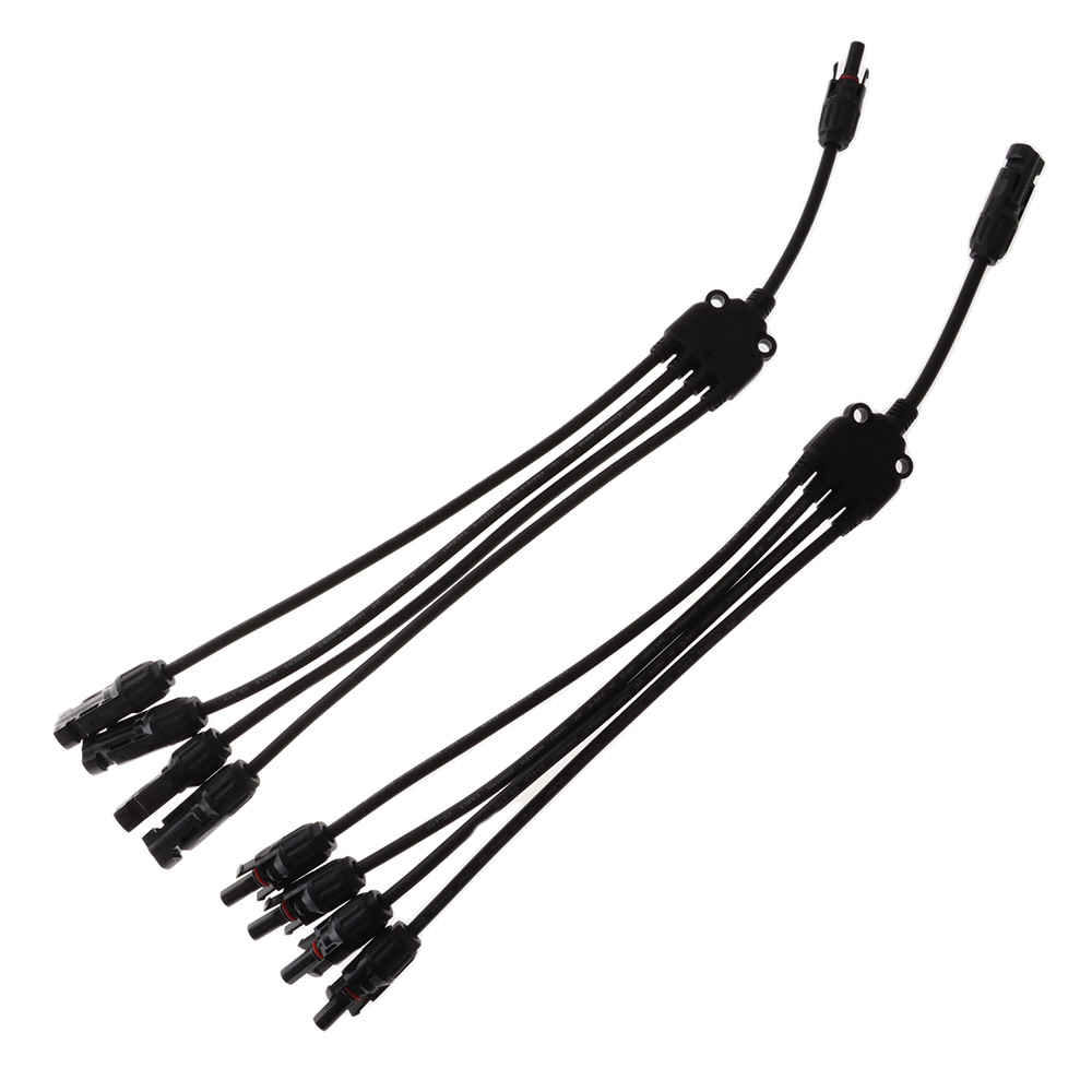 Solar Power PV Y-Branch Solar Panel Connector 4-In 1-Out 1 30A Pair