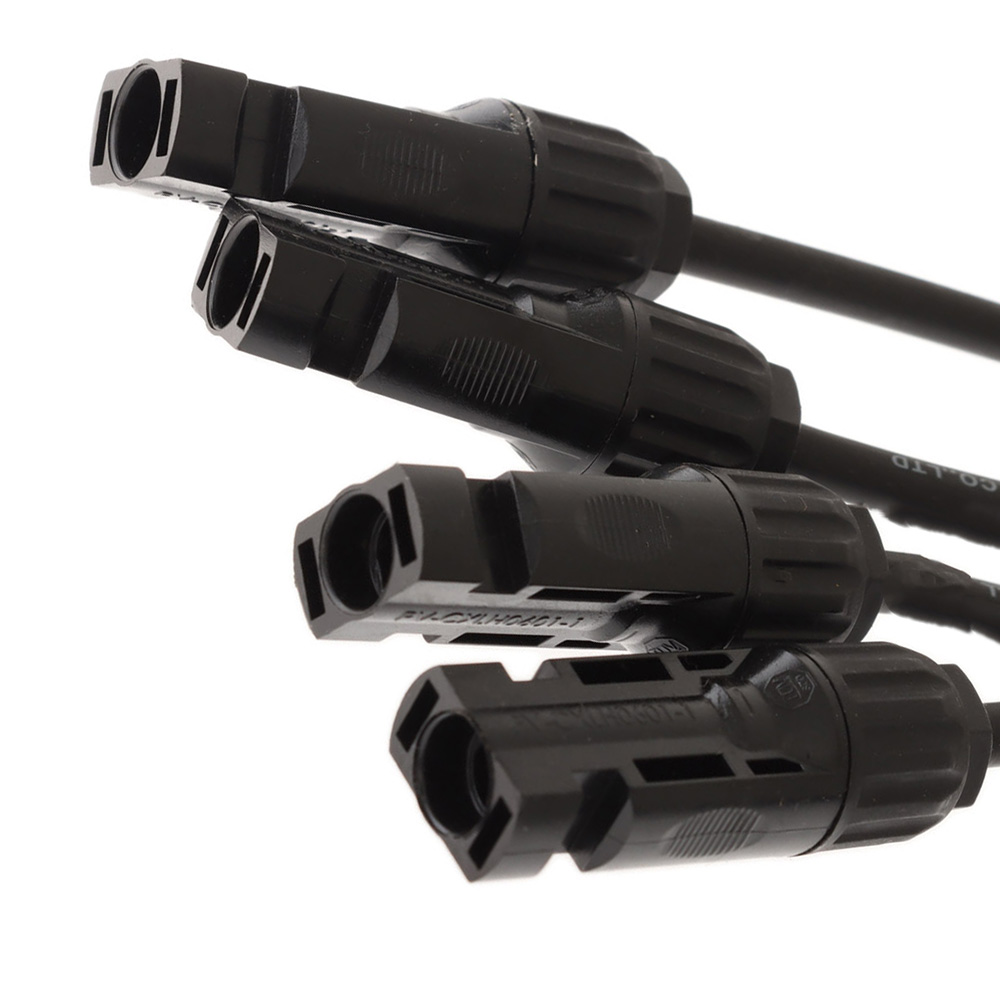 Solar Power PV Y-Branch Solar Panel Connector 4-In 1-Out 1 30A Pair