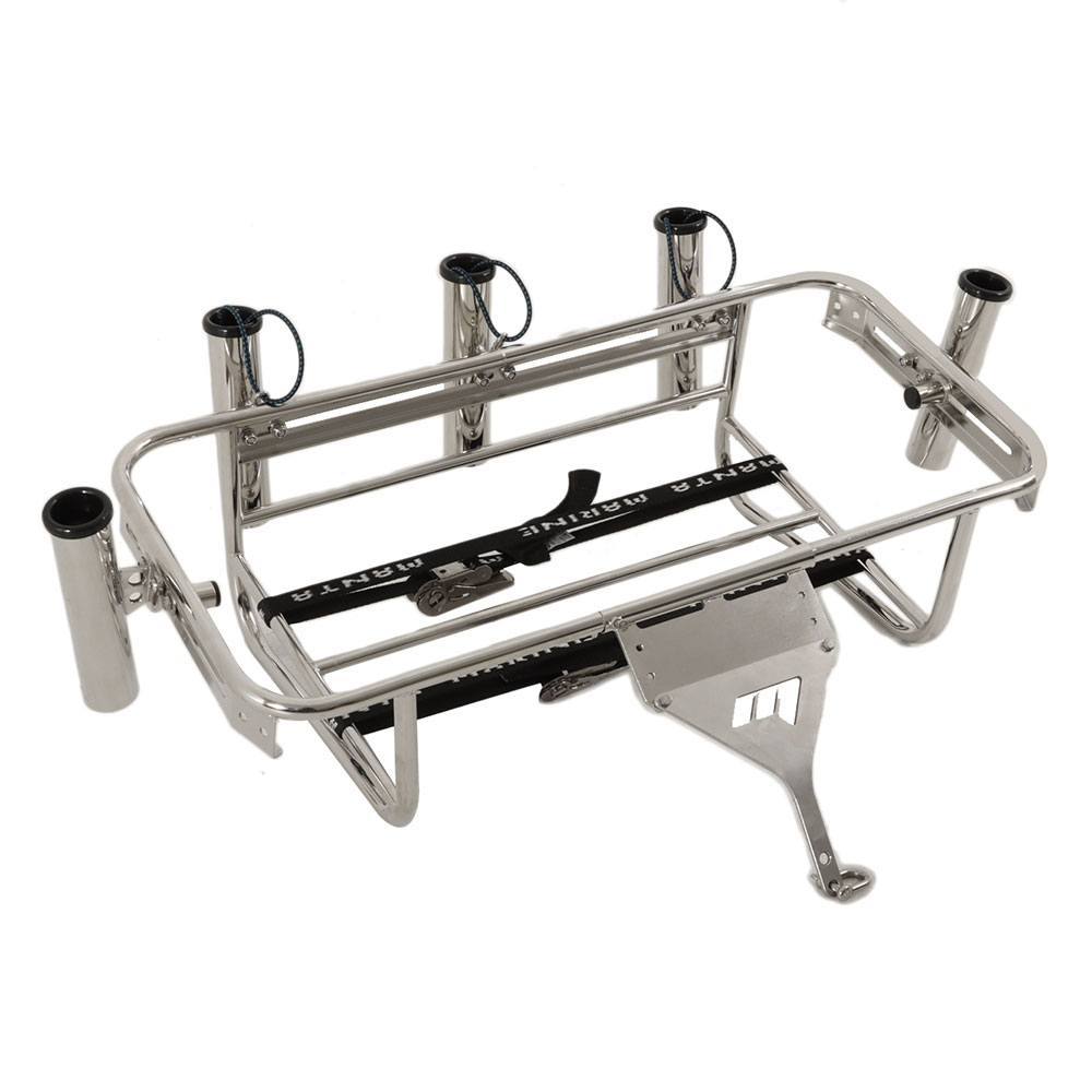 Manta Jet Ski Frame and 70L Icey-Tek Chilly Bin with 5 Rod Holders - Grey