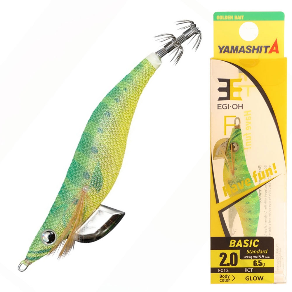 Yamashita EGI-OH F Squid Jig 2.0 60mm La-Me Chartreuse Tiger