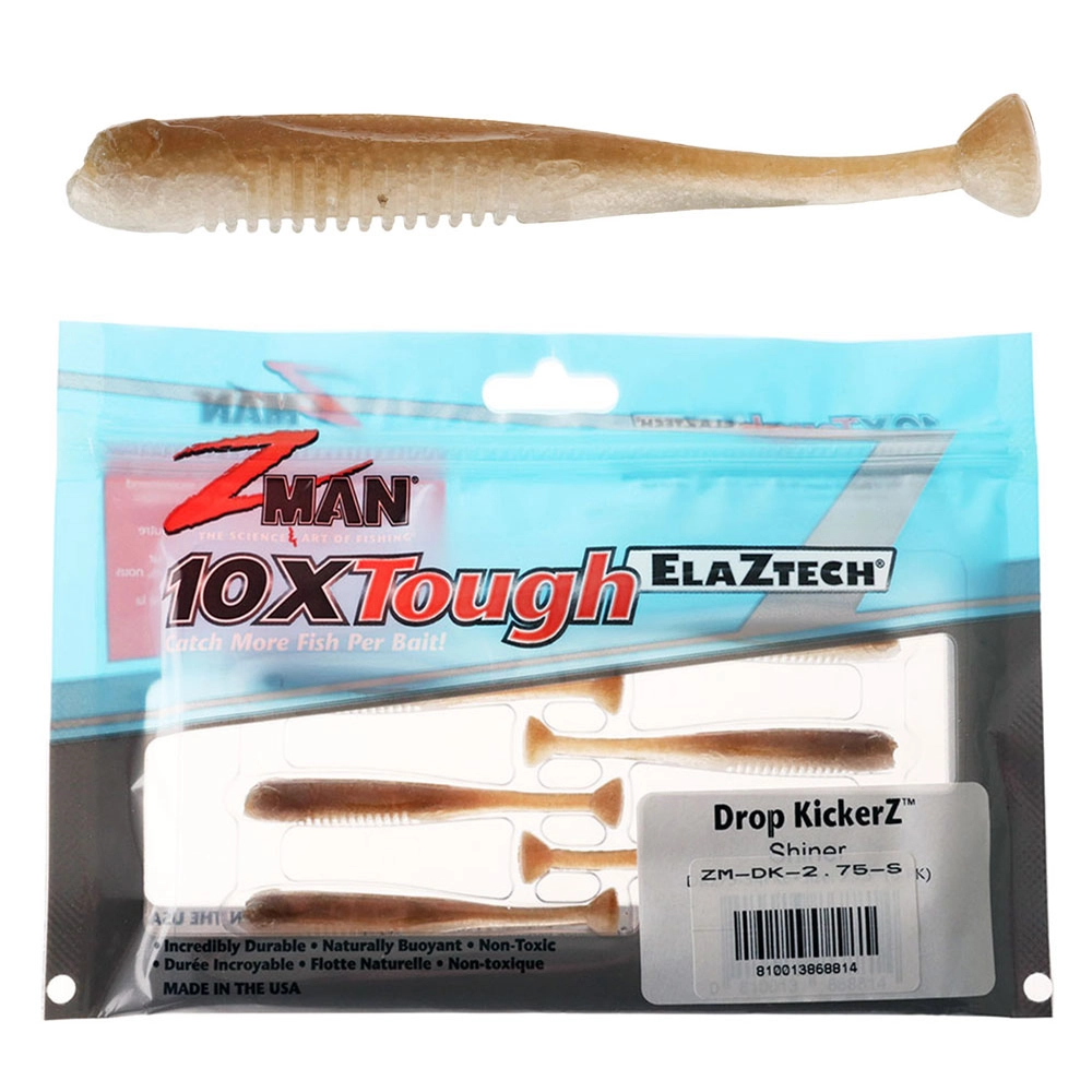 Z-Man Drop KickerZ Soft Bait 6.9cm Qty 6 Shiner Z-Man Drop KickerZ Soft Bait 6.9cm Qty 6 Shiner