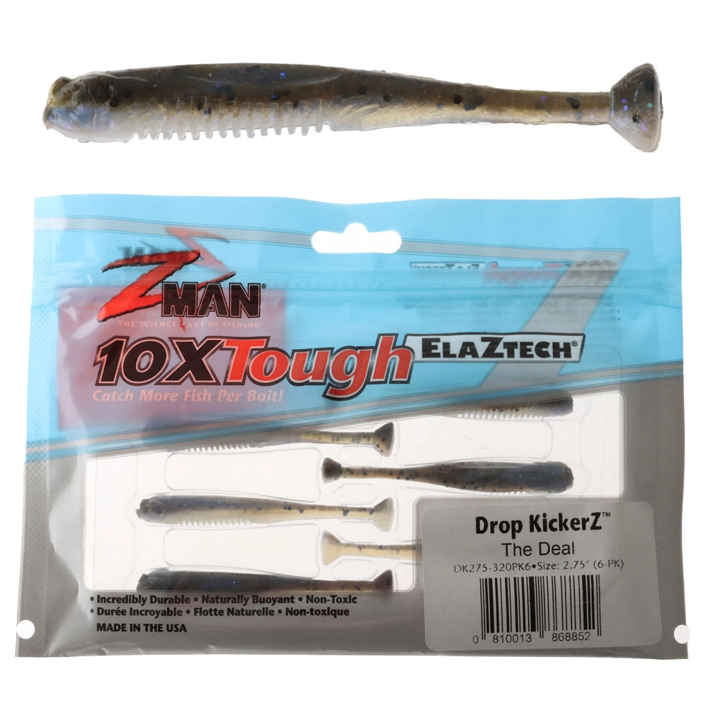 Z-Man Drop KickerZ Soft Bait 6.9cm Qty 6 The Deal Z-Man Drop KickerZ Soft Bait 6.9cm Qty 6 The Deal