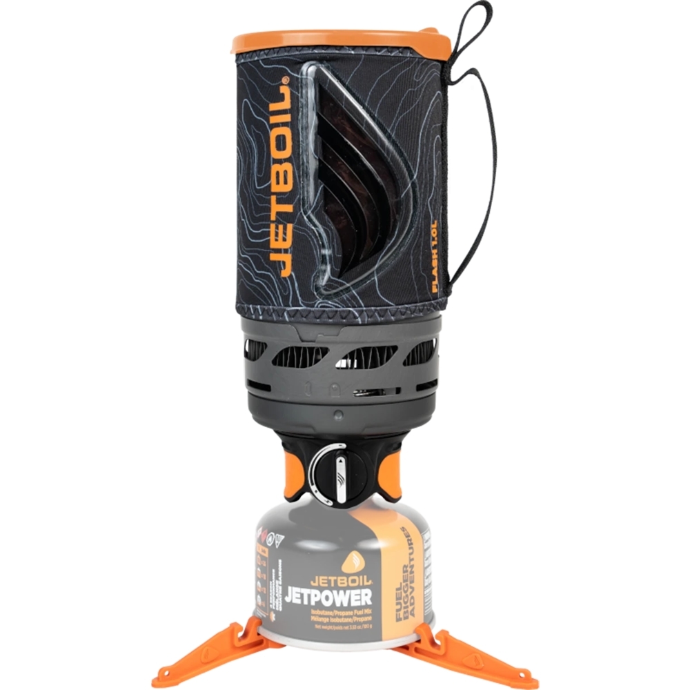 Jetboil Flash 1.0L Java Kit Camping Cooker System 5300 BTU/h Ocean Topo