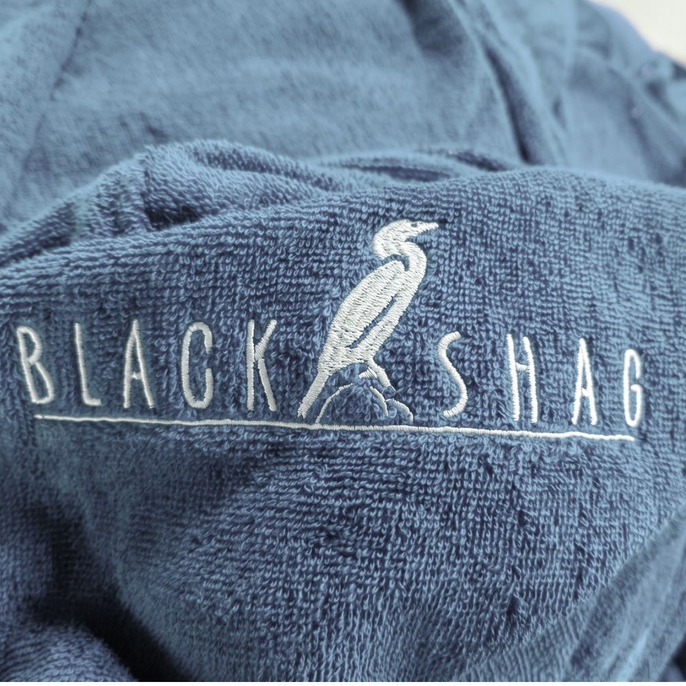 Black Shag Cotton Hooded Towel