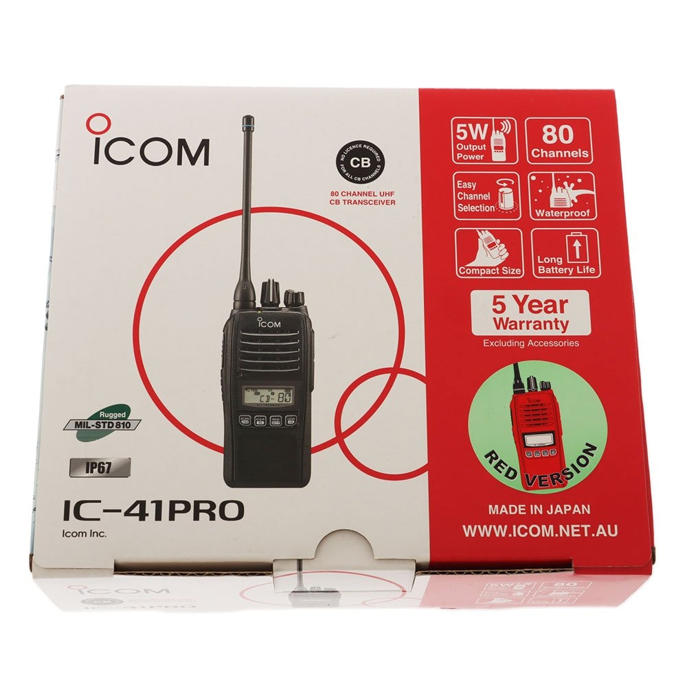 Icom IC-41PRO Waterproof Handheld UHF Radio 5W
