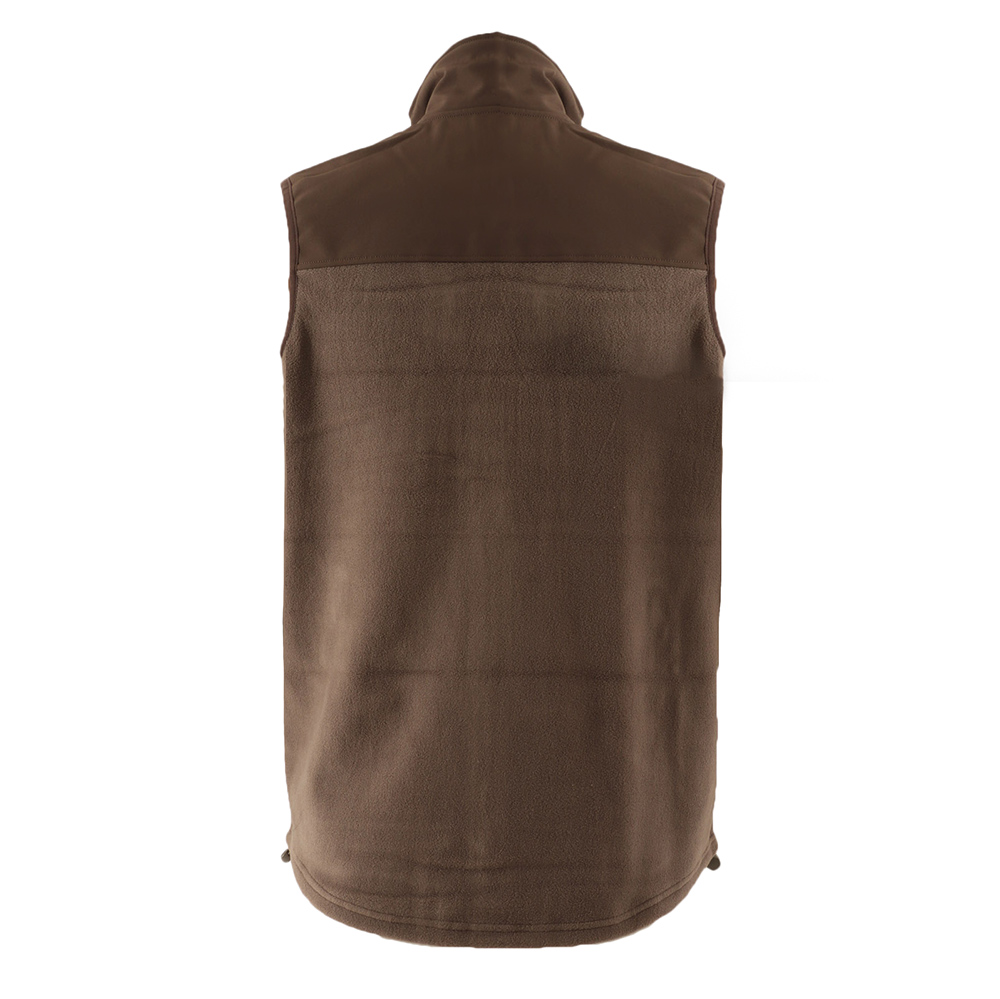 Ridgeline Hybrid Fleece Mens Hunting Vest Brown Bark/Light Bark