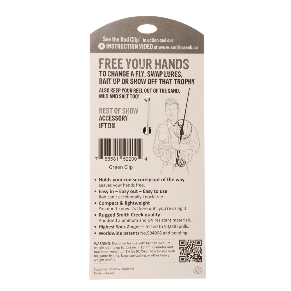 Smith Creek Rod Clip Wearable Rod Holder Olive Green