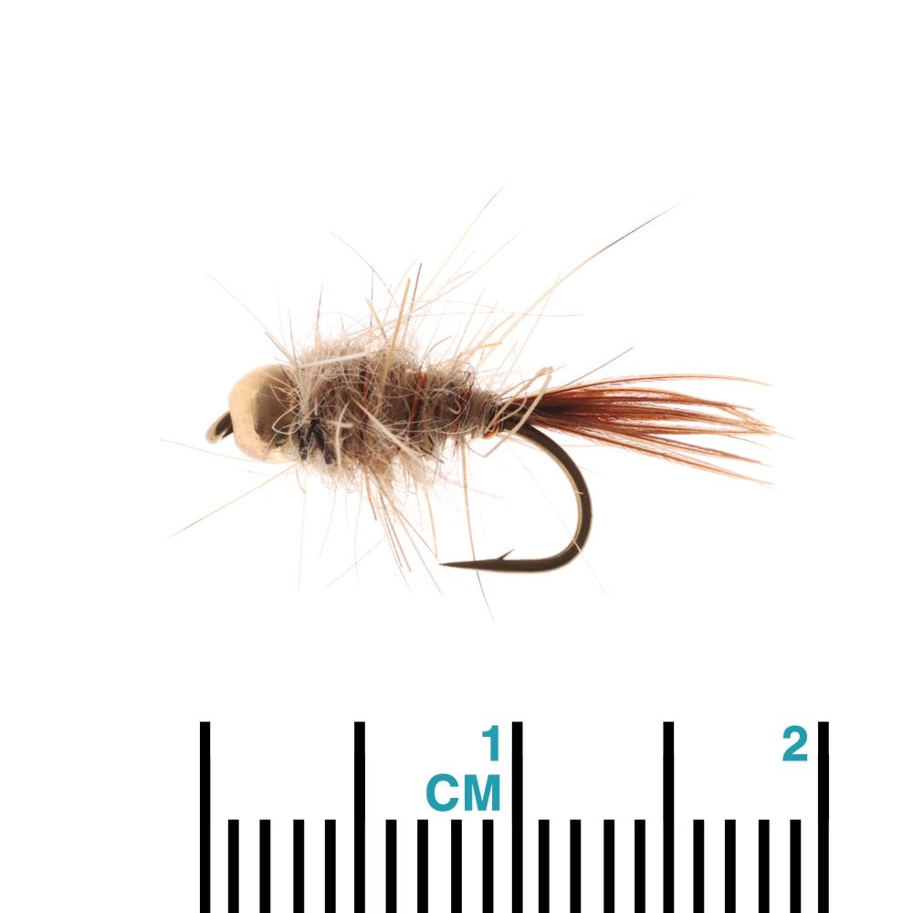 Feather Merchants Hare and Copper Trout Fly Gold Bead #12