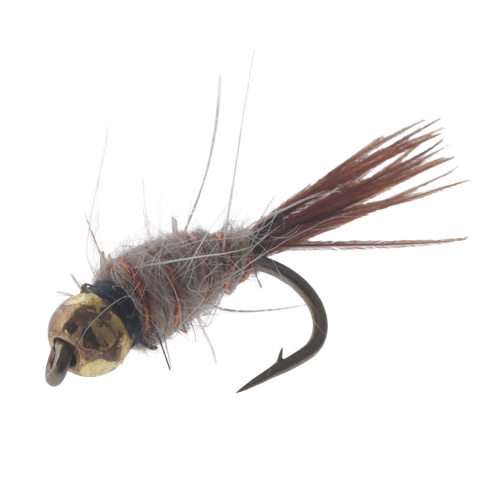 Feather Merchants Hare and Copper Trout Fly Gold Bead #14