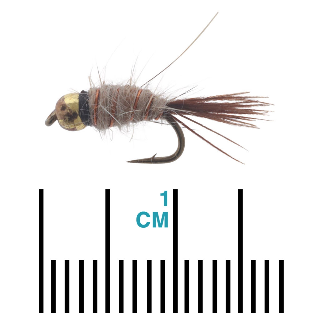 Feather Merchants Hare and Copper Trout Fly Gold Bead #14