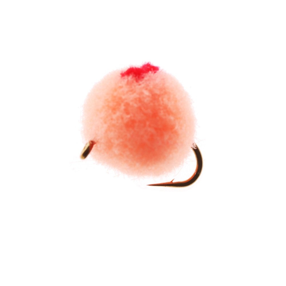 Feather Merchants Glo Bug Egg Fly Peach/Red Dot