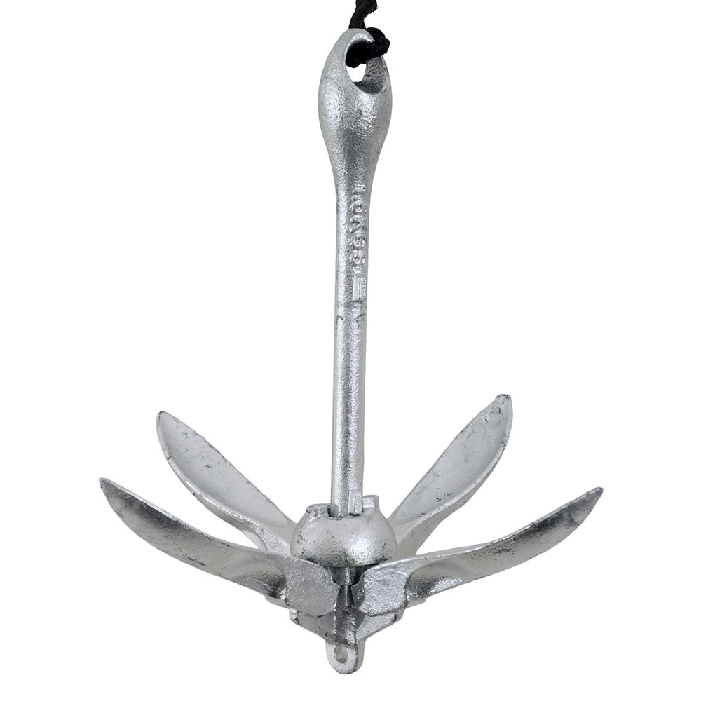 Galvanised Folding Grapnel Anchor Pack 1.5kg with 20m Rope