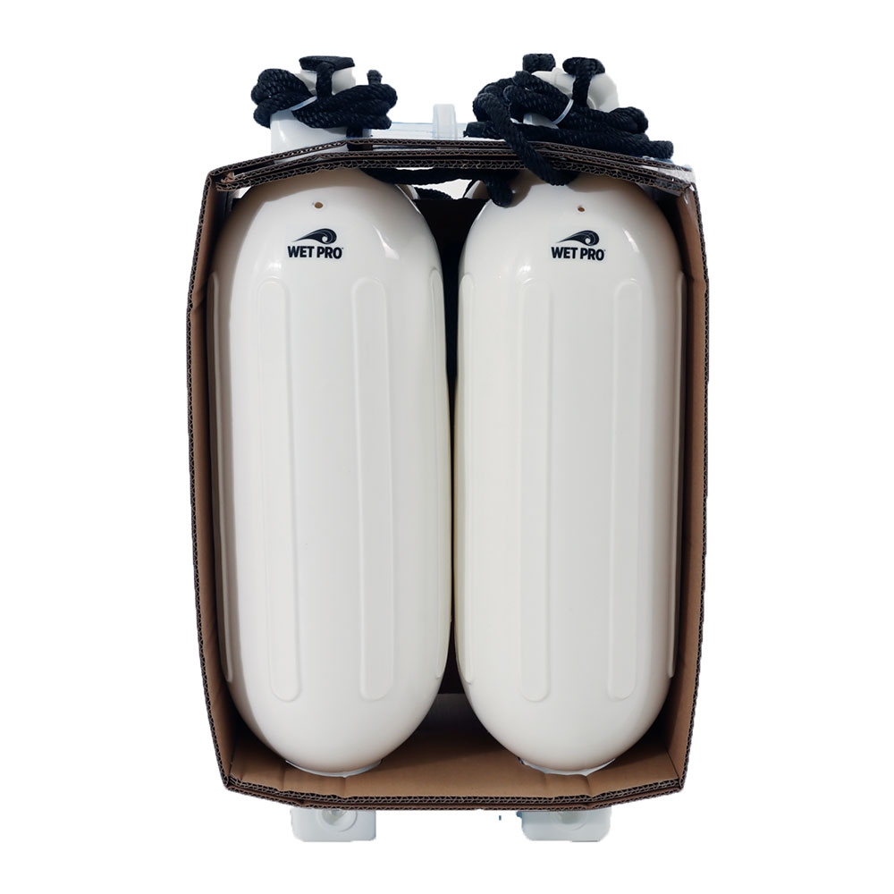 Wet Pro Heavy Duty Cylindrical Ribbed Boat Fender 4 Pack