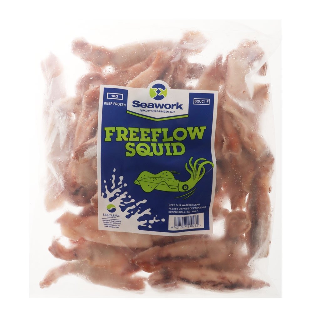 Seawork Free Flow Whole Frozen Squid 1kg