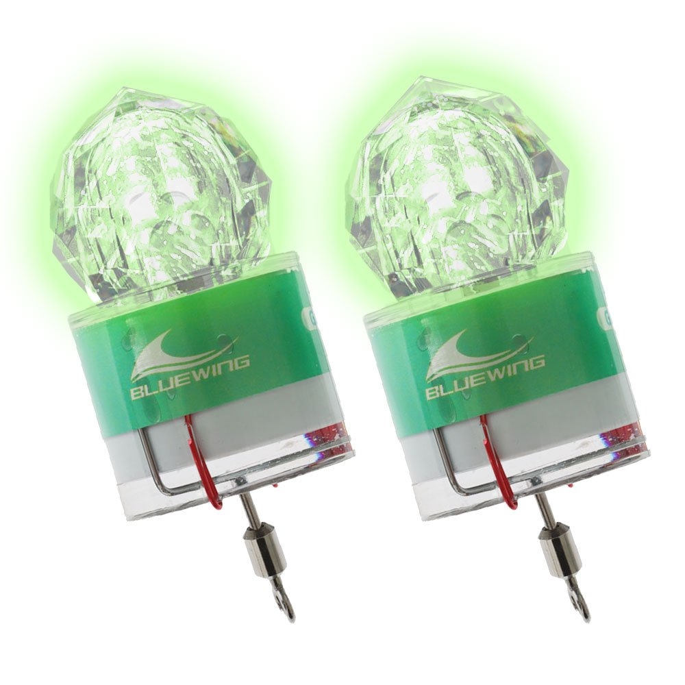 Bluewing Water Activated Diamond Deep Drop LED Light Twin Pack Green