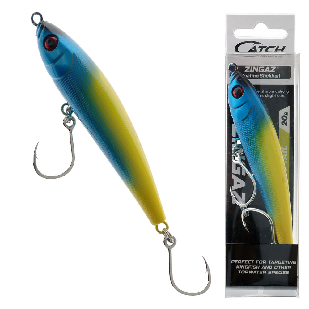 Catch Zingaz Floating Stickbait 120mm 20g Yellow Tail