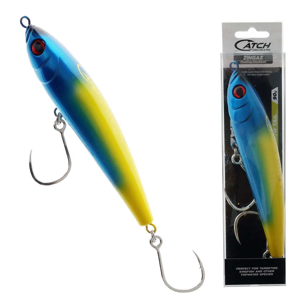 Catch Zingaz Floating Stickbait 180mm 90g Yellow Tail