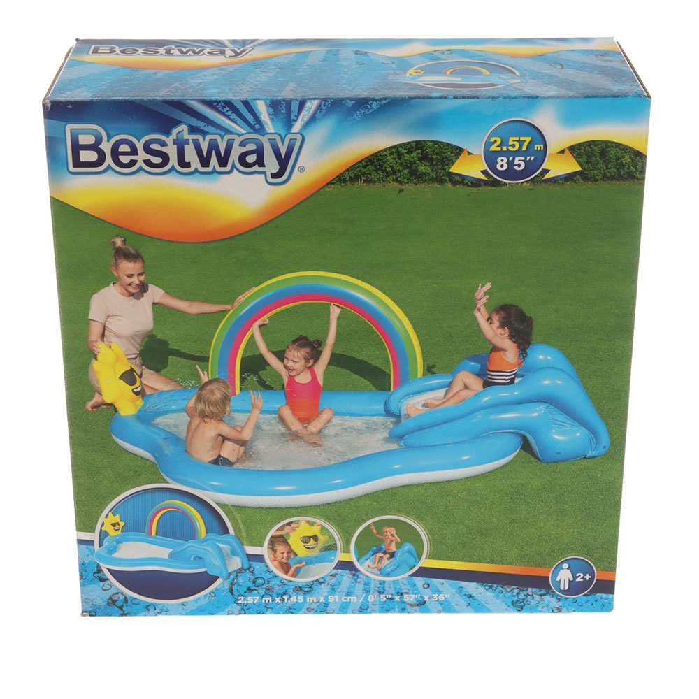Bestway Rainbow ‘n Shine Kids Inflatable Pool with Slide Play Centre