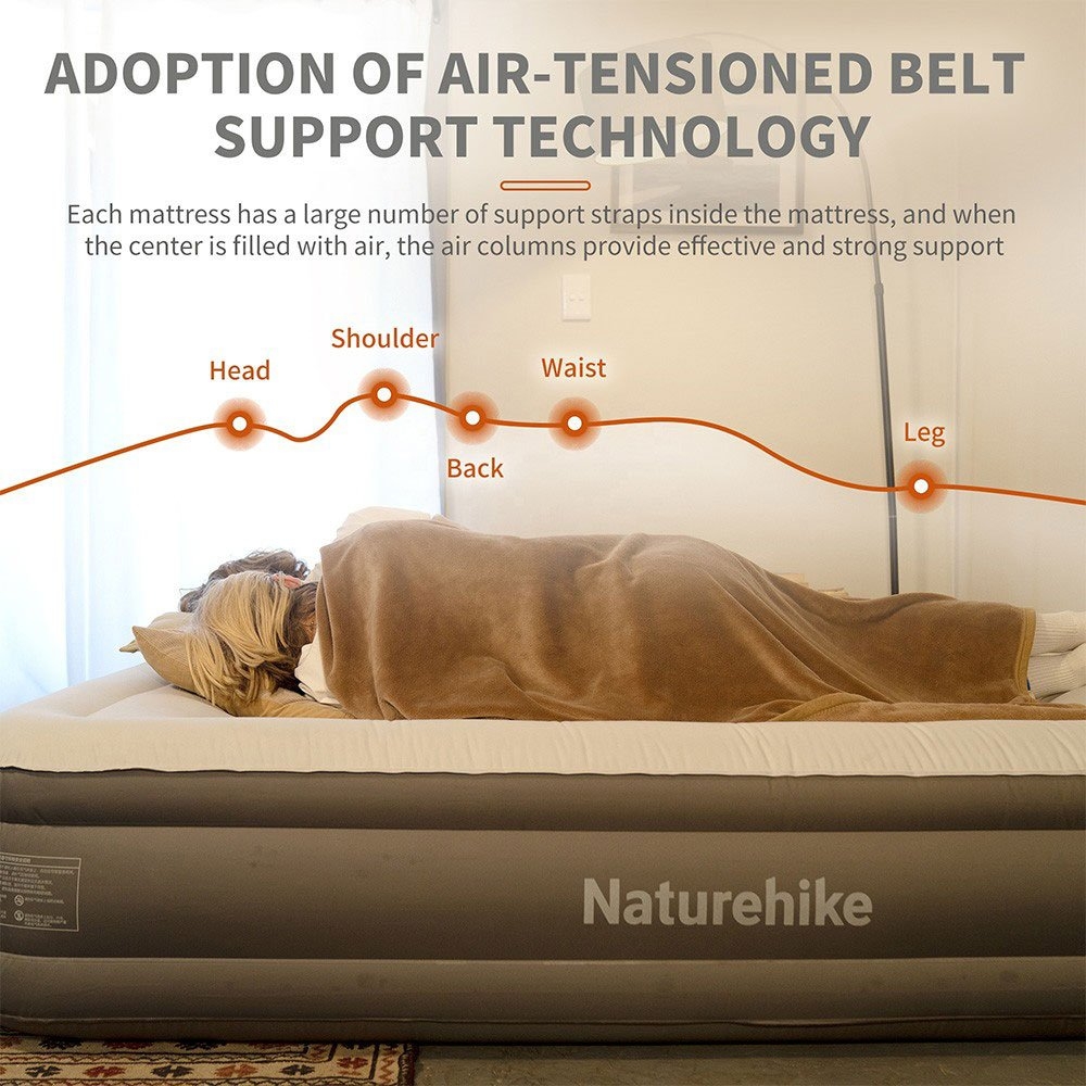 Naturehike Chen Yu Deluxe Airbed with Built-In Pump 200cm x 154cm