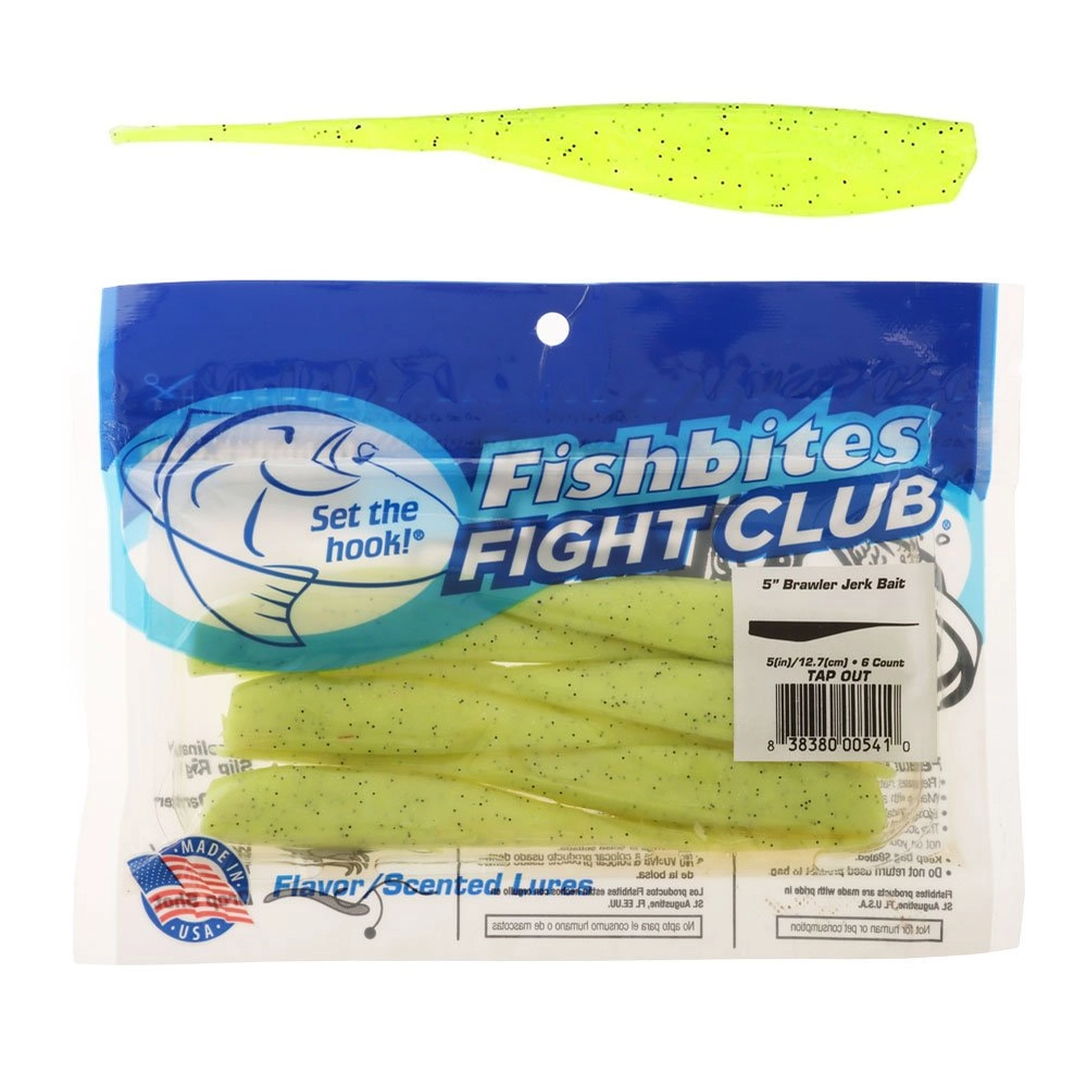 Fishbites Fight Club Brawler Jerkbait Soft Bait 5in / 12.7cm Tap Out Fishbites Fight Club Brawler Jerkbait Soft Bait 5in / 12.7cm Tap Out