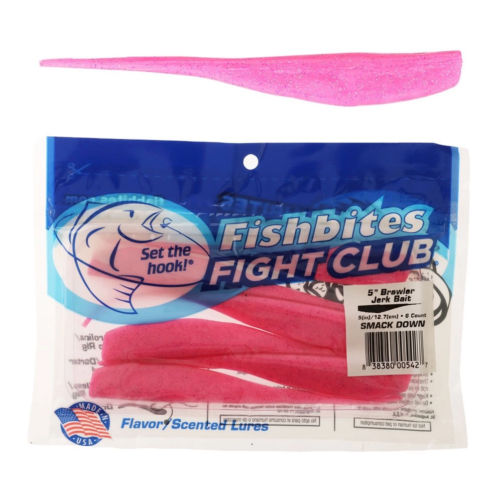Fishbites Fight Club Brawler Jerkbait Soft Bait 5in / 12.7cm Smack Down Fishbites Fight Club Brawler Jerkbait Soft Bait 5in / 12.7cm Smack Down