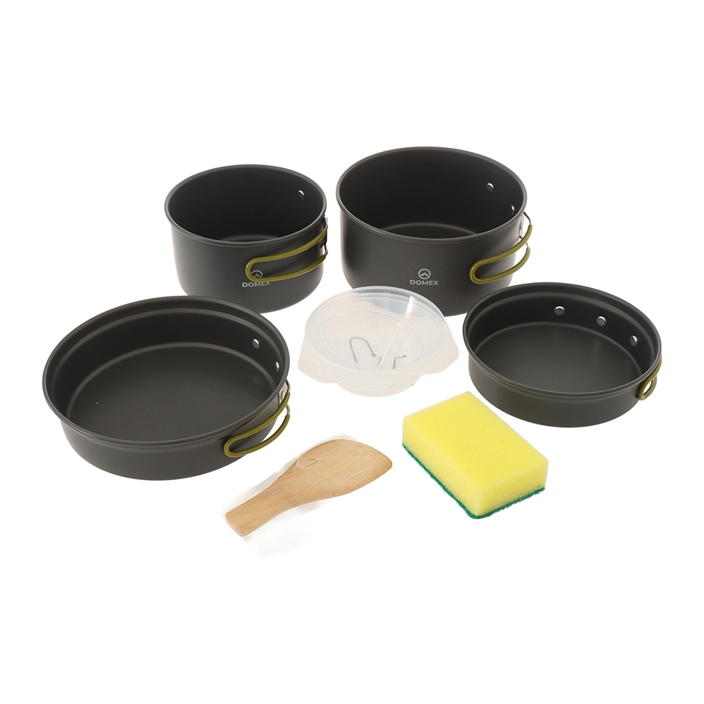 Domex Anodised 10-Piece Camping Cook Set