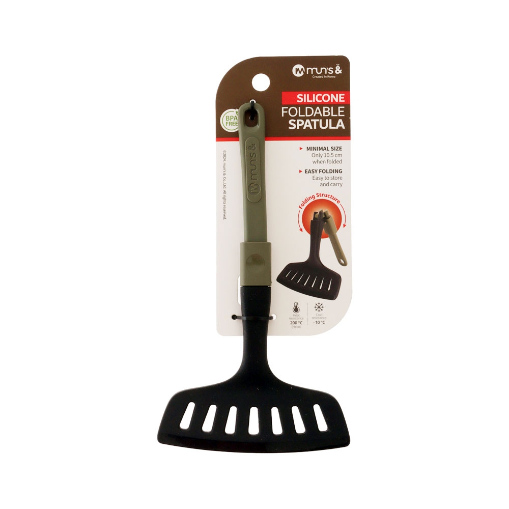 Mun's Foldable BPA-Free Silicone Spatula for Camping & Travel 10.5cm