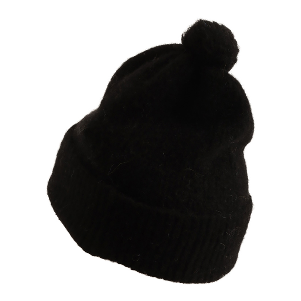 Swanndri Hutton Turn Up Bobble Beanie Black