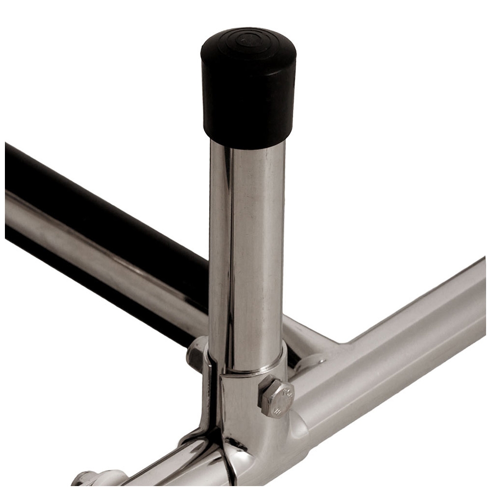 Long Base Stainless Steel 5-Step Ladder