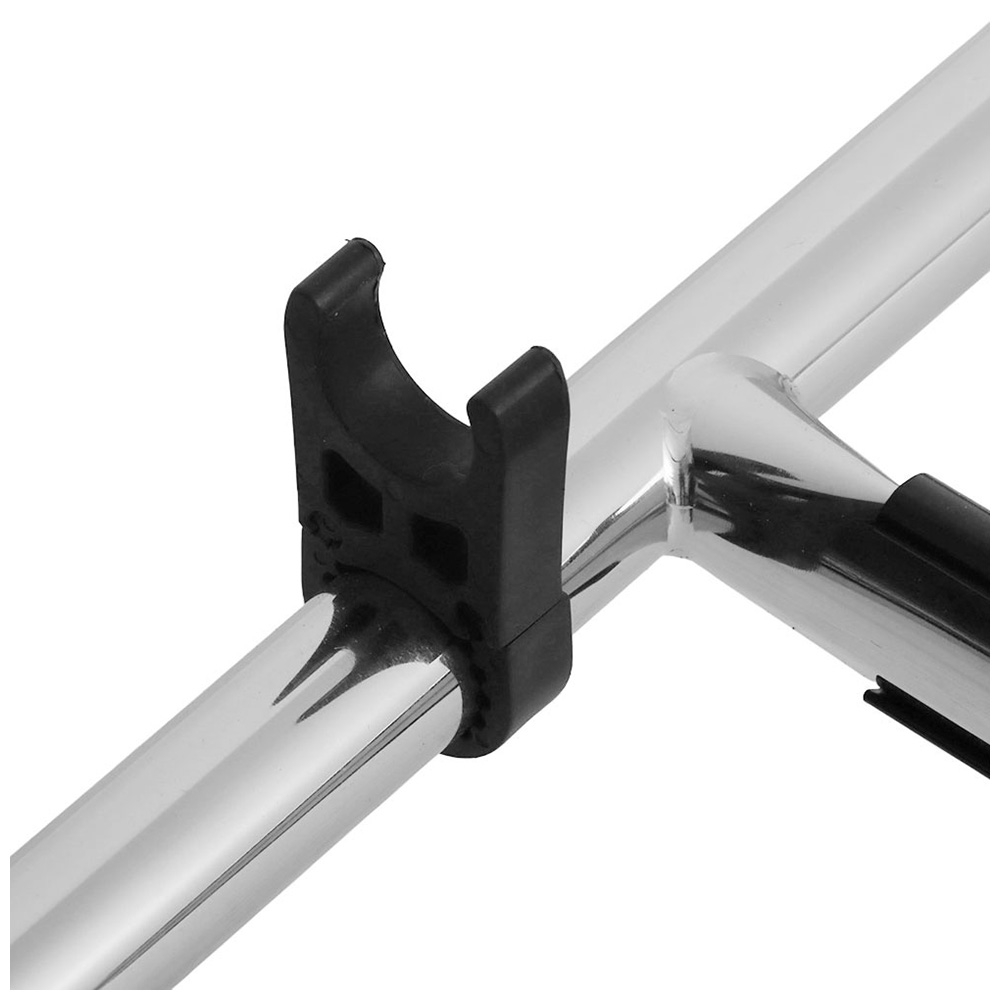 Long Base Stainless Steel 5-Step Ladder