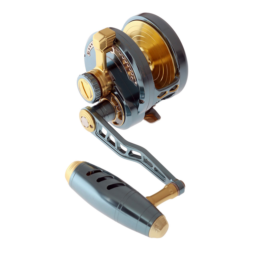 Maxel Rage 90N Narrow Jigging Reel Dark Grey/Gold