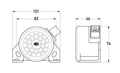 Hella Marine Reversing Alarm 12-24v 97dB
