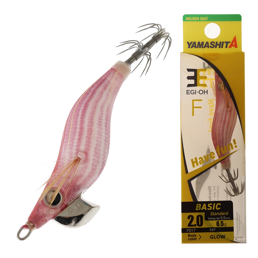 Yamashita EGI-OH F Glow Squid Jig 2.5 75mm Natural Pink