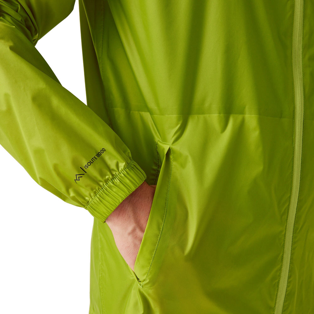 Regatta Pack It III Mens Waterproof Jacket Green Algae S