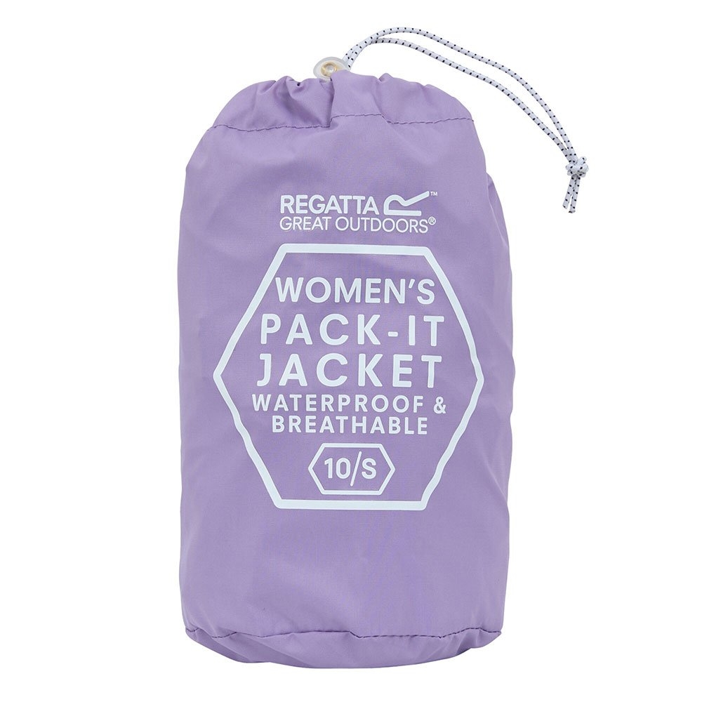 Regatta Pack It III Womens Waterproof Jacket Ultra Purple Size 10