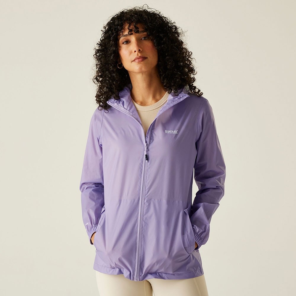 Regatta Pack It III Womens Waterproof Jacket Ultra Purple Size 10