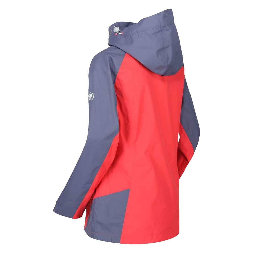 Regatta Calderdale III Womens Waterproof Jacket Red Sky/Onyx Grey Size 12